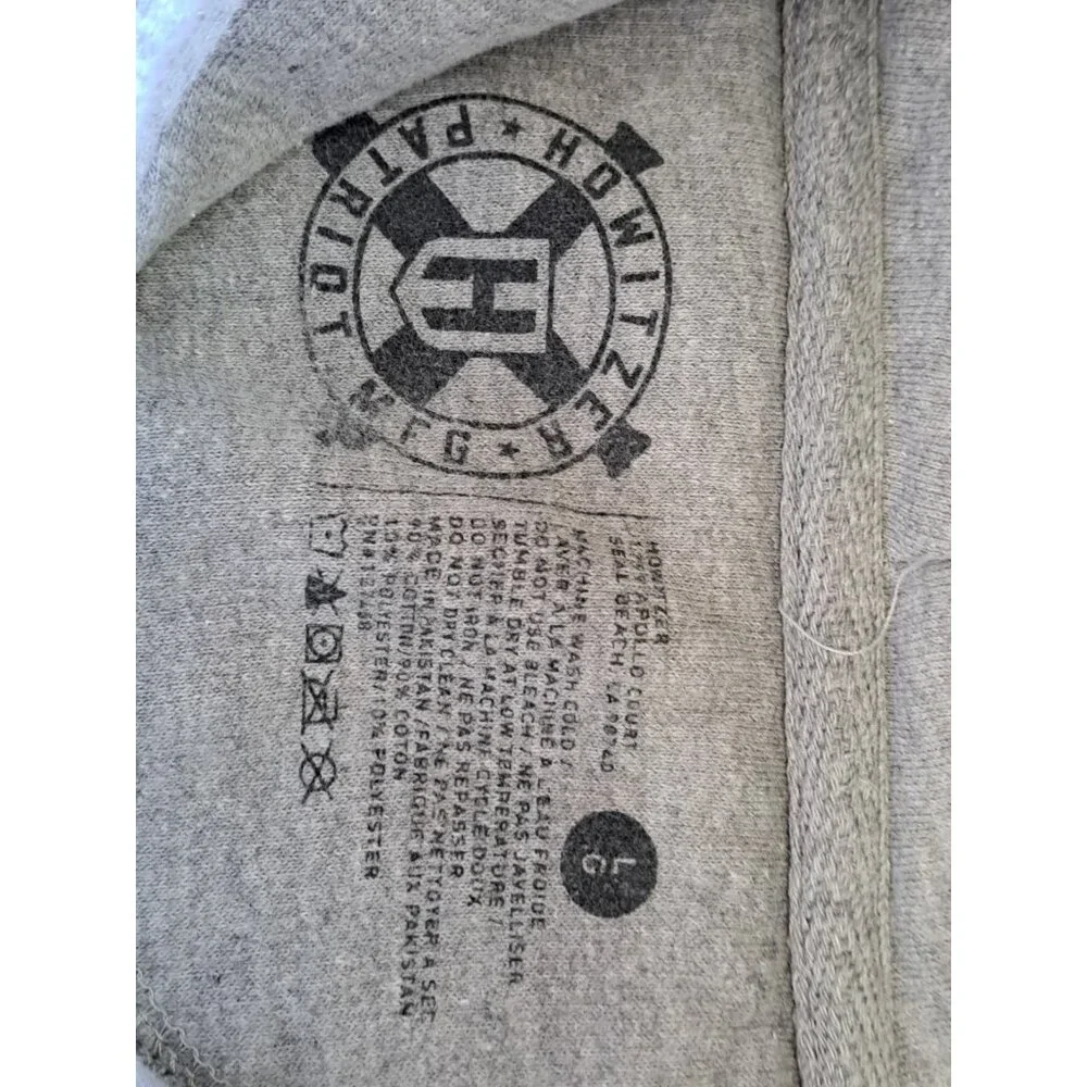 Howitzer Nothing Given Hoodie Sweatshirt Mens Size Large Gray Streetwear Grunge - Picture 5 of 8